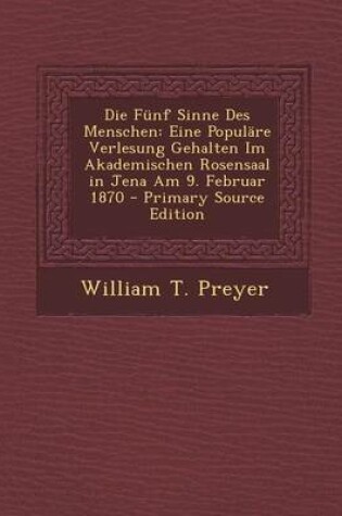 Cover of Die Funf Sinne Des Menschen
