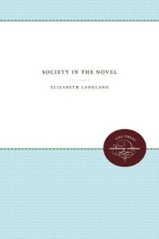 Cover of Society in the Novel