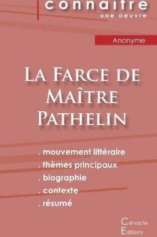 Cover of Fiche de lecture La Farce de Maitre Pathelin (Analyse litteraire de reference et resume complet)