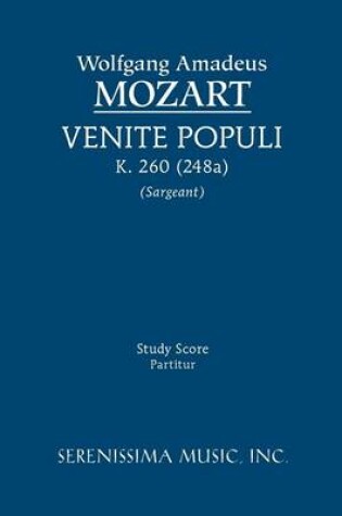 Cover of Venite Populi, K. 260 (248a) - Study Score