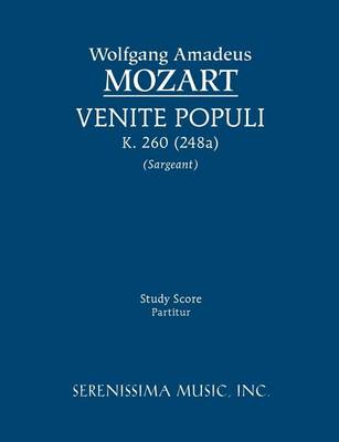 Book cover for Venite Populi, K. 260 (248a) - Study Score