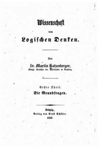 Cover of Wissenschaft vom logischen Denken