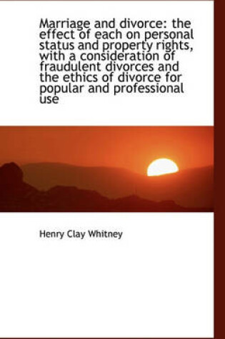 Cover of Marriage and Divorce