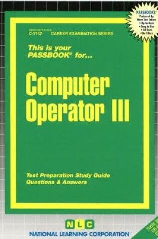 Cover of Computer Operator III