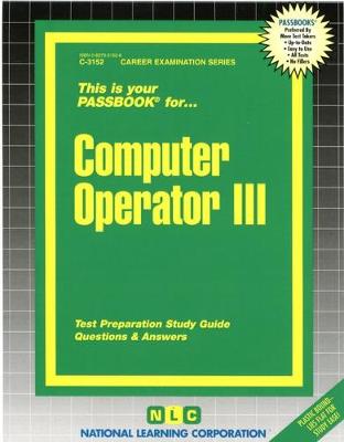 Book cover for Computer Operator III