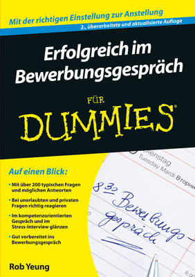 Book cover for Erfolgreich im Bewerbungsgespräch für Dummies
