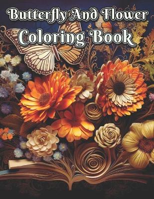 Book cover for Butterfly and Flower coloring book
