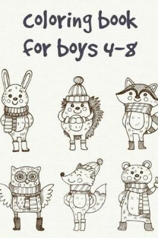 Cover of coloring book for boys 4-8