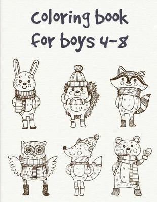 Cover of coloring book for boys 4-8