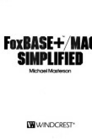 Cover of FOXBASE Plus/Mac Simplified