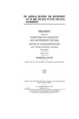 Cover of The American Recovery and Reinvestment Act of 2009