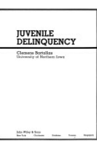 Cover of Juvenile Delinquency