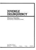 Book cover for Juvenile Delinquency