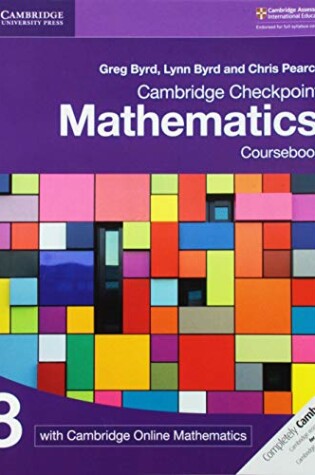 Cover of Cambridge Checkpoint Mathematics Coursebook 8 with Cambridge Online Mathematics (1 Year)