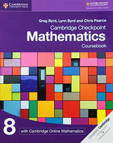 Book cover for Cambridge Checkpoint Mathematics Coursebook 8 with Cambridge Online Mathematics (1 Year)