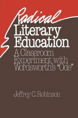 Cover of Radical Literary Education