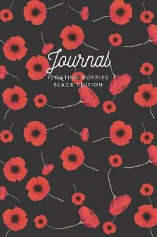 Cover of Journal Floating Poppies Black Edition