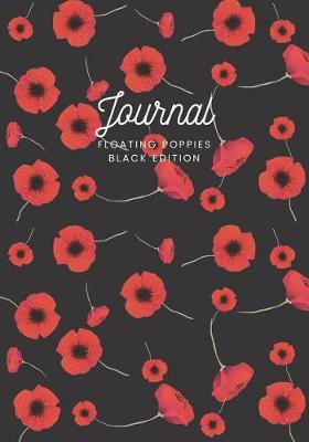 Cover of Journal Floating Poppies Black Edition