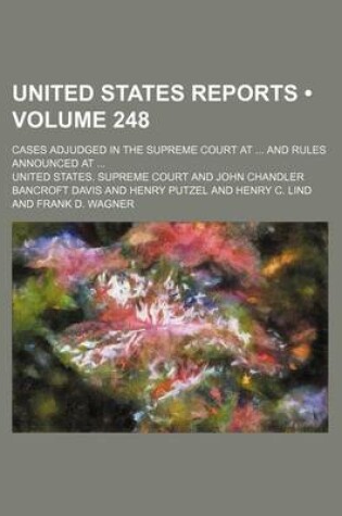 Cover of United States Reports (Volume 248); Cases Adjudged in the Supreme Court at and Rules Announced at