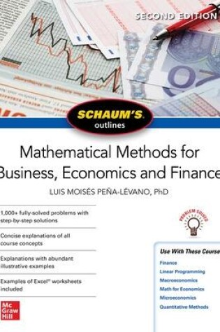 Cover of Schaum's Outline of Mathematical Methods for Business, Economics and Finance, Second Edition