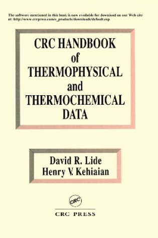 Cover of CRC Handbook of Thermophysical and Thermochemical Data