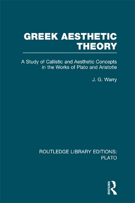 Cover of Greek Aesthetic Theory (RLE: Plato)