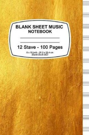 Cover of Blank Sheet Music Notebook (Golden)