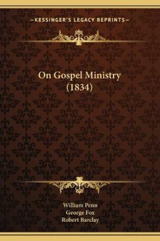 Cover of On Gospel Ministry (1834)