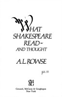 Book cover for What Shakespeare Read--And Thought