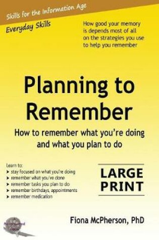 Cover of Planning to Remember