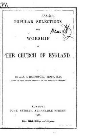 Cover of Popular Selections from Worship in the Church of England