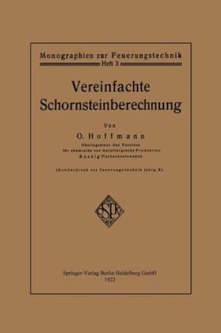 Cover of Vereinfachte Schornsteinberechnung