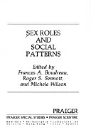 Cover of Sex Roles and Social Patterns