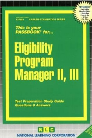 Cover of Eligibility Program Manager II, III