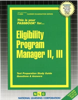 Book cover for Eligibility Program Manager II, III