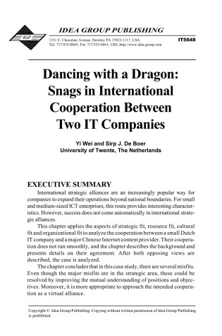 Cover of Dancing with a Dragon