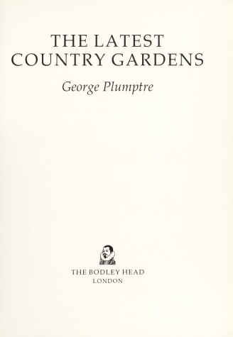 Book cover for The Latest Country Gardens