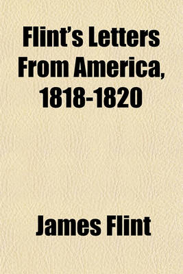 Book cover for Flint's Letters from America, 1818-1820