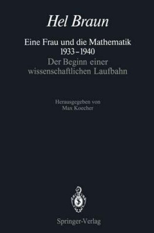 Cover of Eine Frau Und Die Mathematik 1933 1940