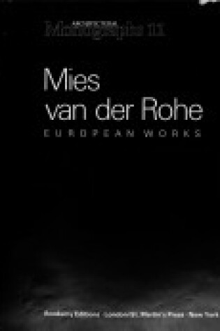 Cover of Mies Van Der Rohe