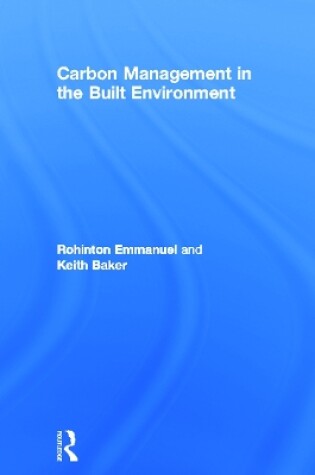 Cover of Carbon Management in the Built Environment