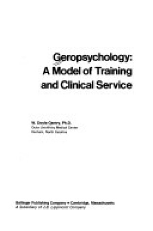 Cover of Geropsychology