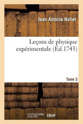 Cover of Leçons de Physique Expérimentale Tome 3