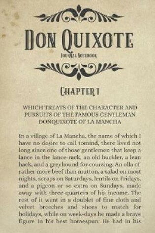 Cover of Don Quixote Journal Notebook