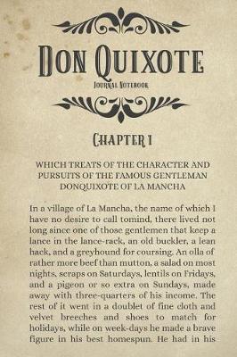 Book cover for Don Quixote Journal Notebook