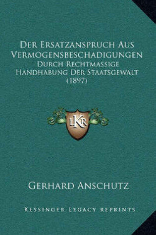 Cover of Der Ersatzanspruch Aus Vermogensbeschadigungen