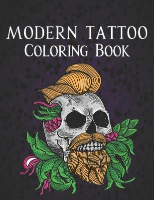 Book cover for Modern Tattoo Coloring Book