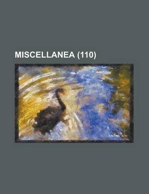 Book cover for Miscellanea (110)