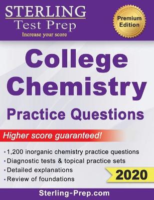 Book cover for Sterling Test Prep College Chemistry Practice Questions