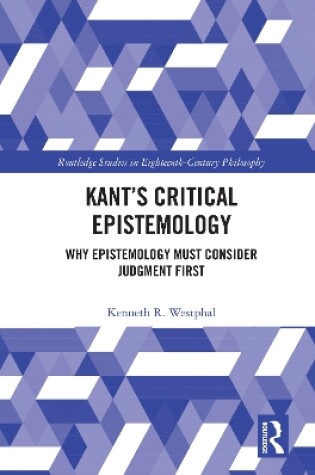 Cover of Kant’s Critical Epistemology